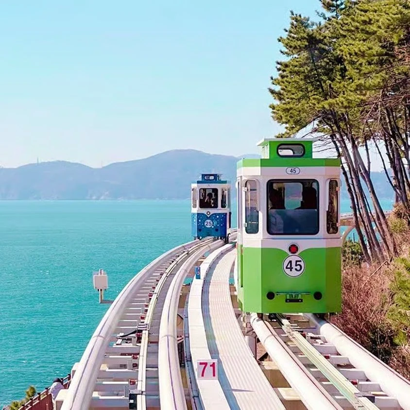 A ride on the Haeundae Blueline Park railway