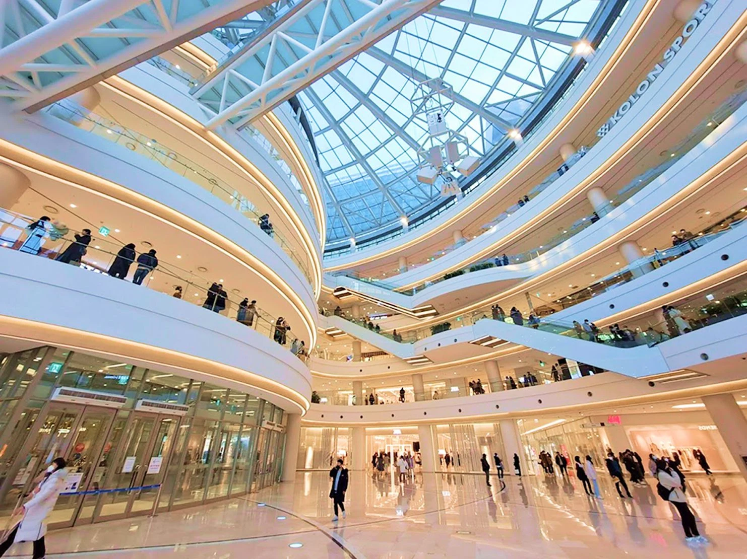 Shopping at a mall