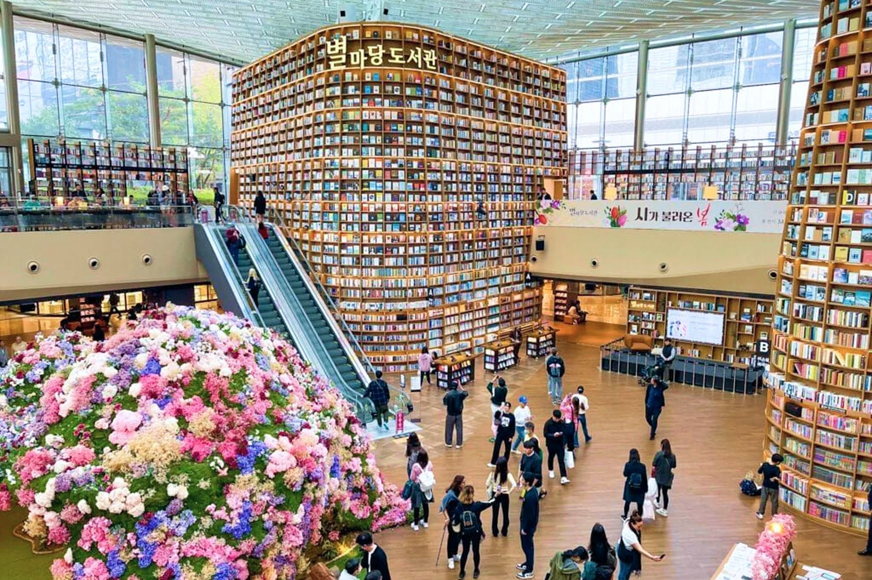 a walk around coex, the gangnam style statue and the library